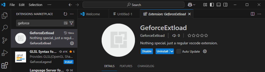 Marketplace screenshot showing that the malicious extension is available to download. 